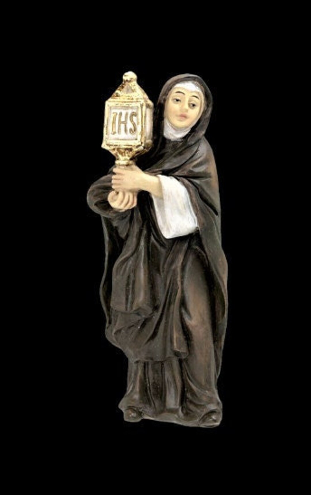 Catholic Saint Clare of Assisi Statue Hand Painted Patron Saint Figures