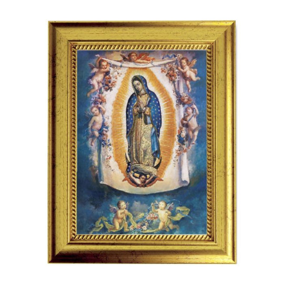 Catholic Art Our Lady of Guadalupe Gold Framed Art 5 X 7 - Etsy