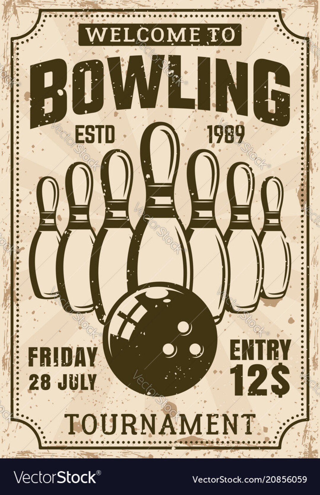 Vintage Bowling Ad Reproduction Framing Print Vintage Etsy