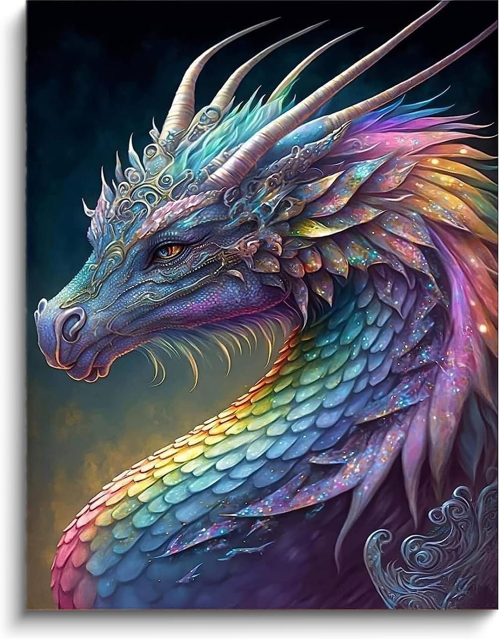 Portrait Poster - Dragon Art Poster 40 - Feng Shui Ancient Dragon