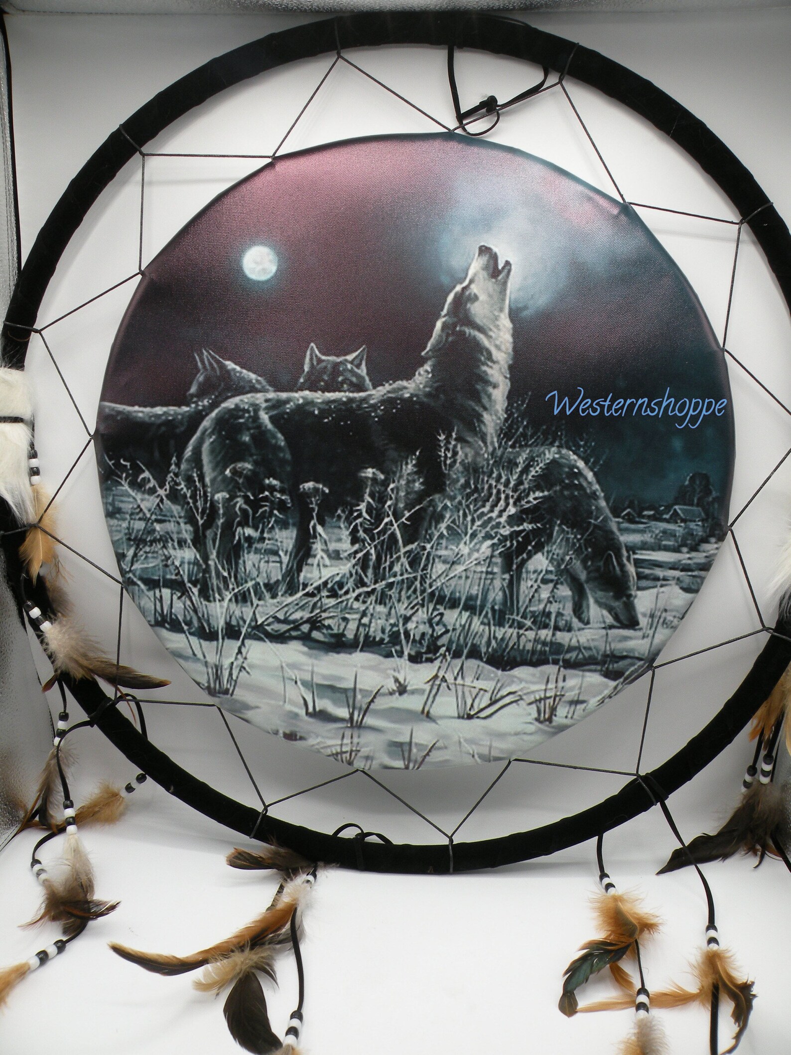 Wolf Traumfänger schöne Design Wölfe Wildlife 24 Runde | Etsy