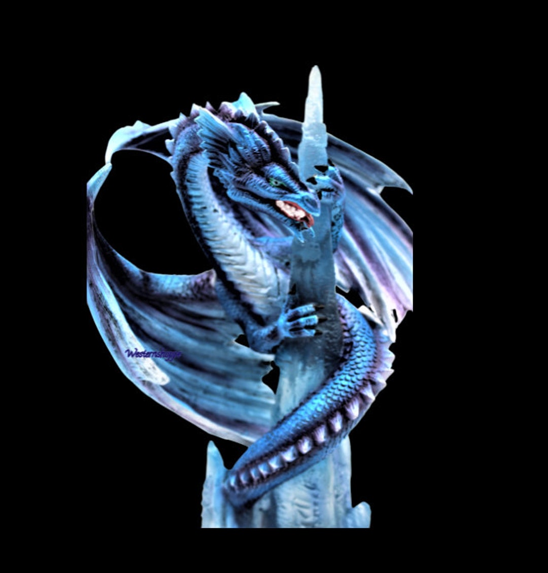 Large Blue Sea Dragon Statue Mythical Fantasy Ocean Dragon - Etsy.de