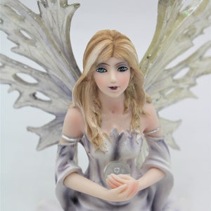 Winter Frost Fairy Figure Holding Crystal Ball Fantasy Gifts