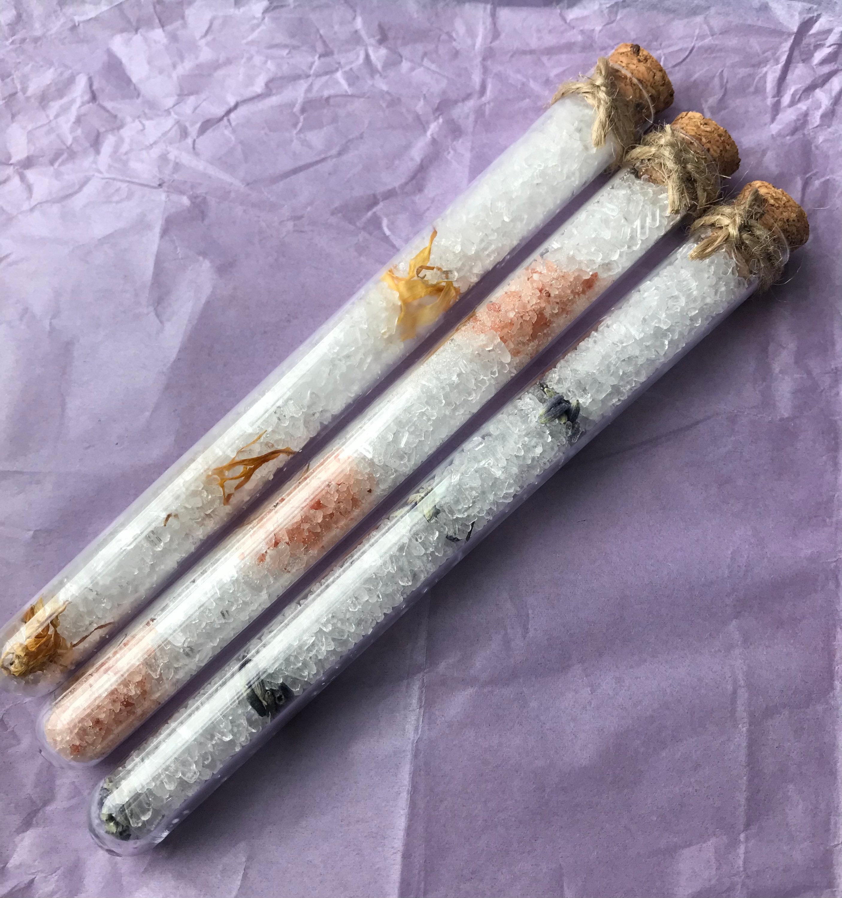 Bath Salt Shots Test Tube Bath Salts Letterbox Gifts Etsy