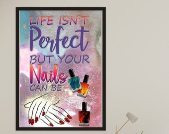 Nail Salon Printable, Nail Tech Wall Art, Manicurist Printable Art, Nail Salon Decor