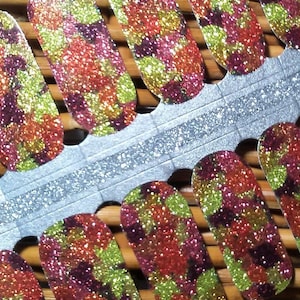 Fall Leaves Glitter Nail Polish Wraps: Instant Manicure