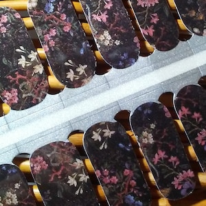 Victorian-Style Floral Design Nail Wraps, Made with Real Nail Polish for an Instant Manicure