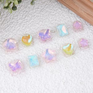 Purple Butterfly Party, 3D Star Heart Design Kids Short Square Press On Nails,Cute Glitter Fake Nails,Little Girls Manicure,Birthday Gifts