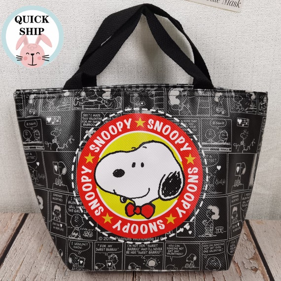 Snoopy Lunch Tote Kids School LunchWater ResistantCotton Etsy