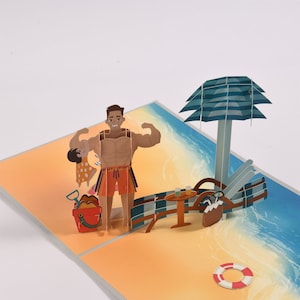 To The Best Dad Ever Greeting Card,Super Dad,Funny Father Birthday Card,3D Pop Up Cards,Beach Card,Card for Dad,Holiday Cards,Birthday Gifts