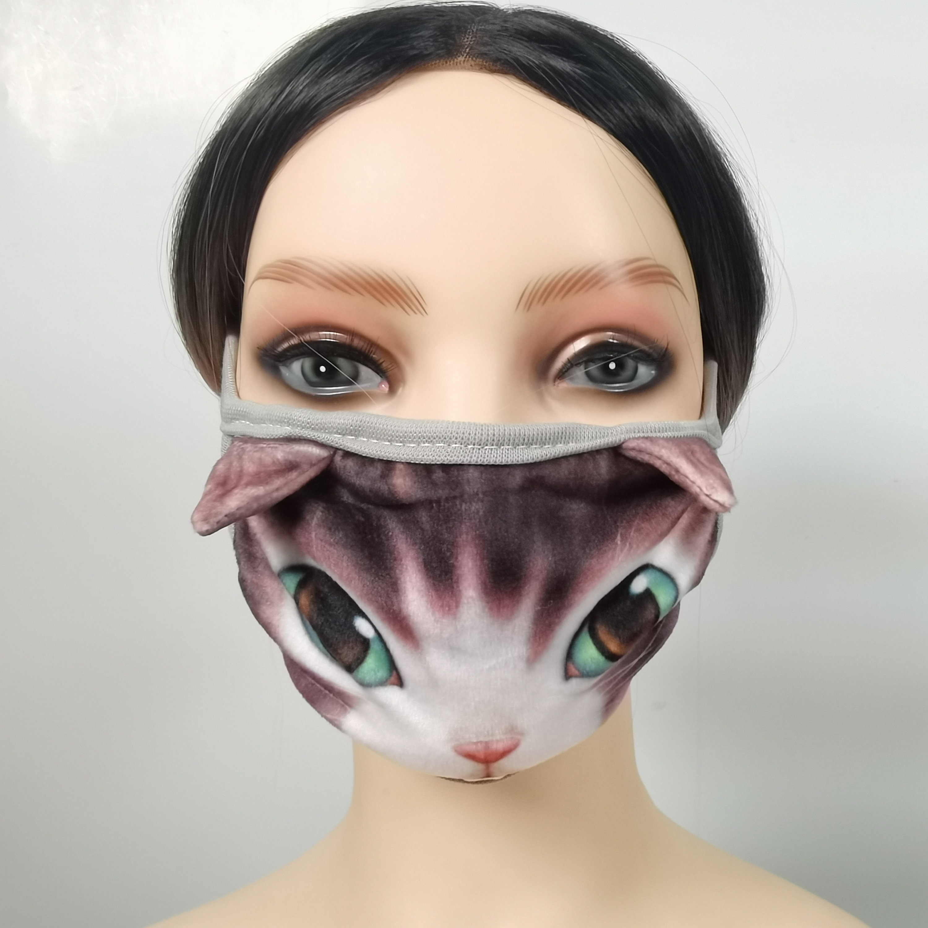 Cat Mask Animal MaskElastic Ear loops MaskDouble Layer Etsy