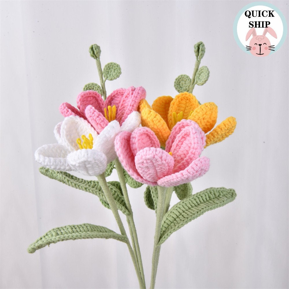 FREE Stuffed Tulip Flower Bouquet: Crochet pattern
