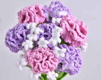 Mother‘s Day Carnation Bouquet, Handmade Milk Cotton Flower, Forever Flowers, Unique Gift