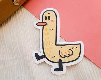 duck sticker for laptop, duckling sticker for notebook, bird lover gift for her, duck gifts for women, duck party favors for birthdays