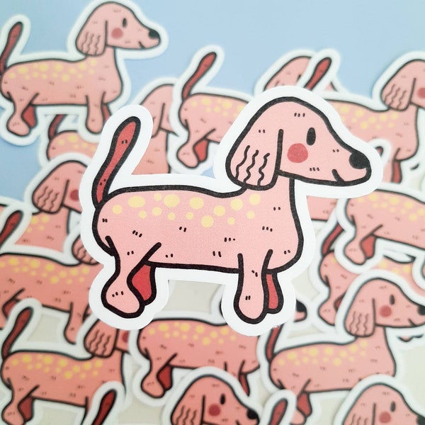 dog stickers for notebook, dachshund gift for girls, dog mom sticker for laptop, cute dog gifts for kids, teenage girl gift, penpal goodies