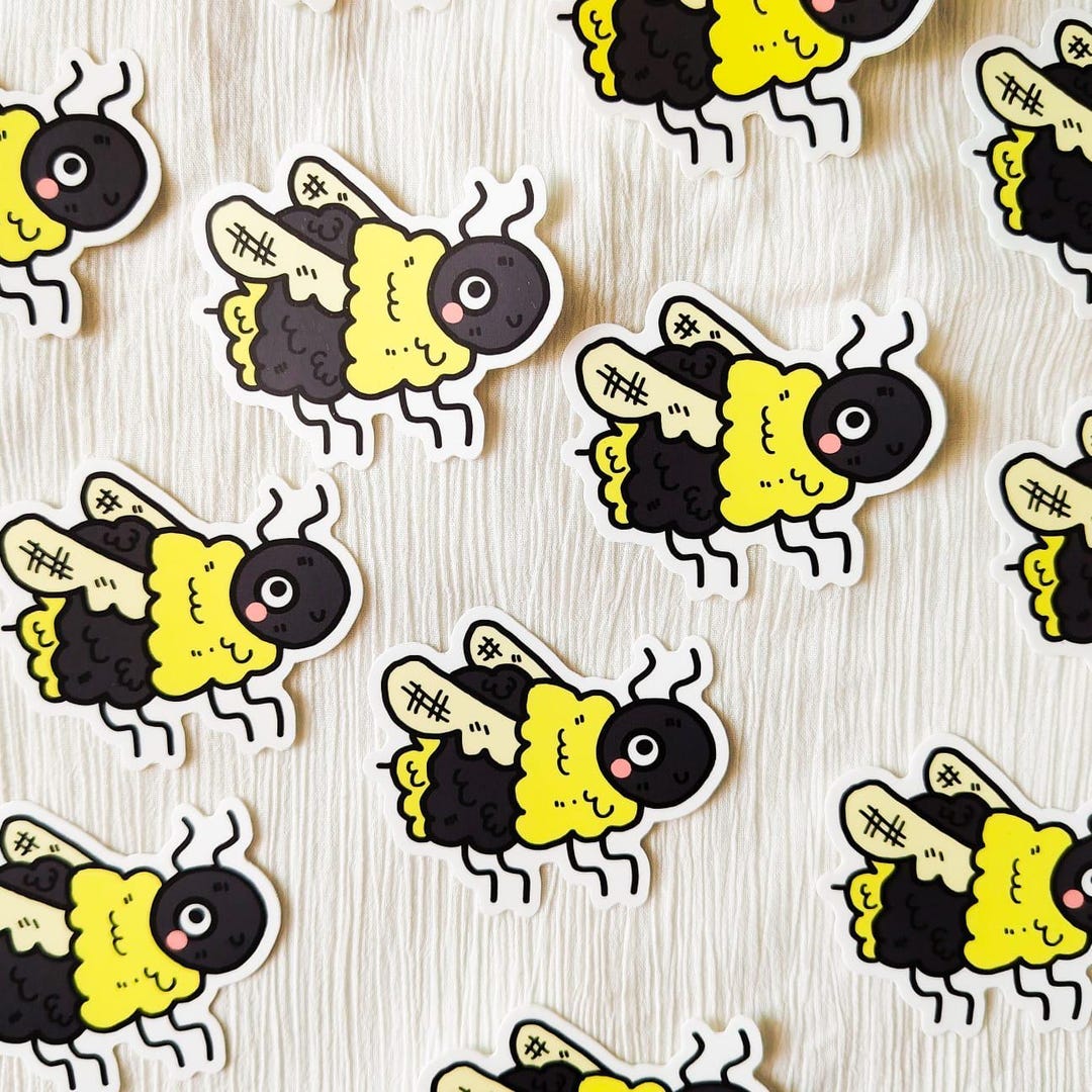 Bee Sticker for Laptop, Unhinged Stickers, Fun Bug Gifts for Adults ...