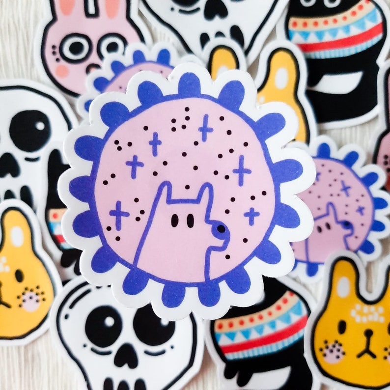 5PCS animal sticker set, trending stickeres, silly gift for friend, kawaii sticker for journaling, sticker bundle, penpal gift, tween girl image 4