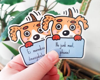 Sticker chien pour boîte aux lettres, autocollant anti-courrier indésirable, autocollants imperméables, cadeau chien pour les propriétaires, cadeau pour amoureux des chiens pour elle, cadeau pour maman chien, cadeau mignon