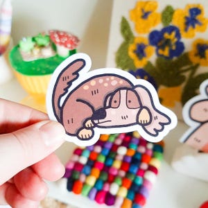 Hondensticker voor planner, hondenfeestartikelen voor volwassenen, hondenthemacadeau voor hem, dierensticker voor laptop, eigenzinnigheid stickers, tienermeisje cadeau