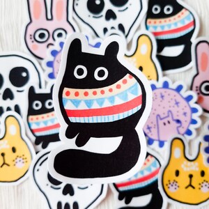 5PCS animal sticker set, trending stickeres, silly gift for friend, kawaii sticker for journaling, sticker bundle, penpal gift, tween girl image 3