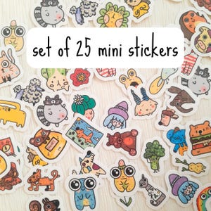 Niedliche kleine Aufkleber für Kinder, süße kleine Aufkleber Set, Mini Aufkleber für Journaling, lustige Aufkleber für Karten