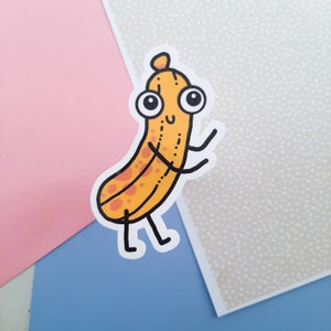 Bananen Aufkleber, Obst Aufkleber für Notebook, süßes Bananen Geschenk für Mädchen, Essen Aufkleber für Laptop, Planer Aufkleber für Lehrer, kleines Geschenk