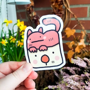 Grappige kattenstickers voor volwassenen, schattige kattencadeaus voor vrouwen, eigenzinnigheid stickers voor laptop, losgeslagen cadeaus voor tienermeisje, eigenzinnigheid sticker voor haar