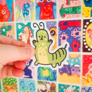 Adesivi Caterpillar, regali di insetti per adulti, adesivi di insetti carini, cancelleria per amici di penna per adolescenti, adesivi carini per cover per telefono, adesivi Postcrossing