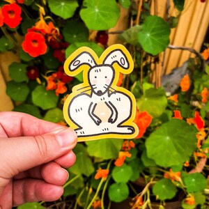 Sticker konijn voor laptop, konijn cadeaus voor vrouwen, konijn cadeau voor moeder, losgeslagen cadeaus voor tienermeisje, grappig penvriendin briefpapier voor tieners