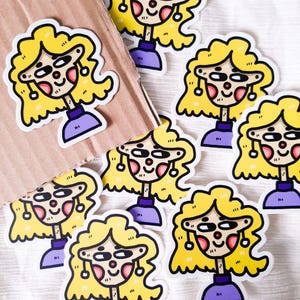 Waterdichte stickers voor tienermeisjes, stickers mensen voor autoruit, menselijke stickers voor laptop, leuke stickers voor vrouwen, stickers penvriend