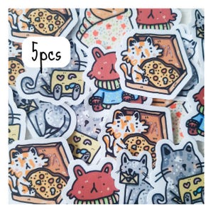 Lustiger Katzen-Aufkleber-Bundle für Laptop, Katzen-Aufkleber-Set für Journal, Kätzchen-Aufkleber-Pack, Katzen-Themen Geschenke für Mädchen, süße Katzen-Geschenke für Teenager