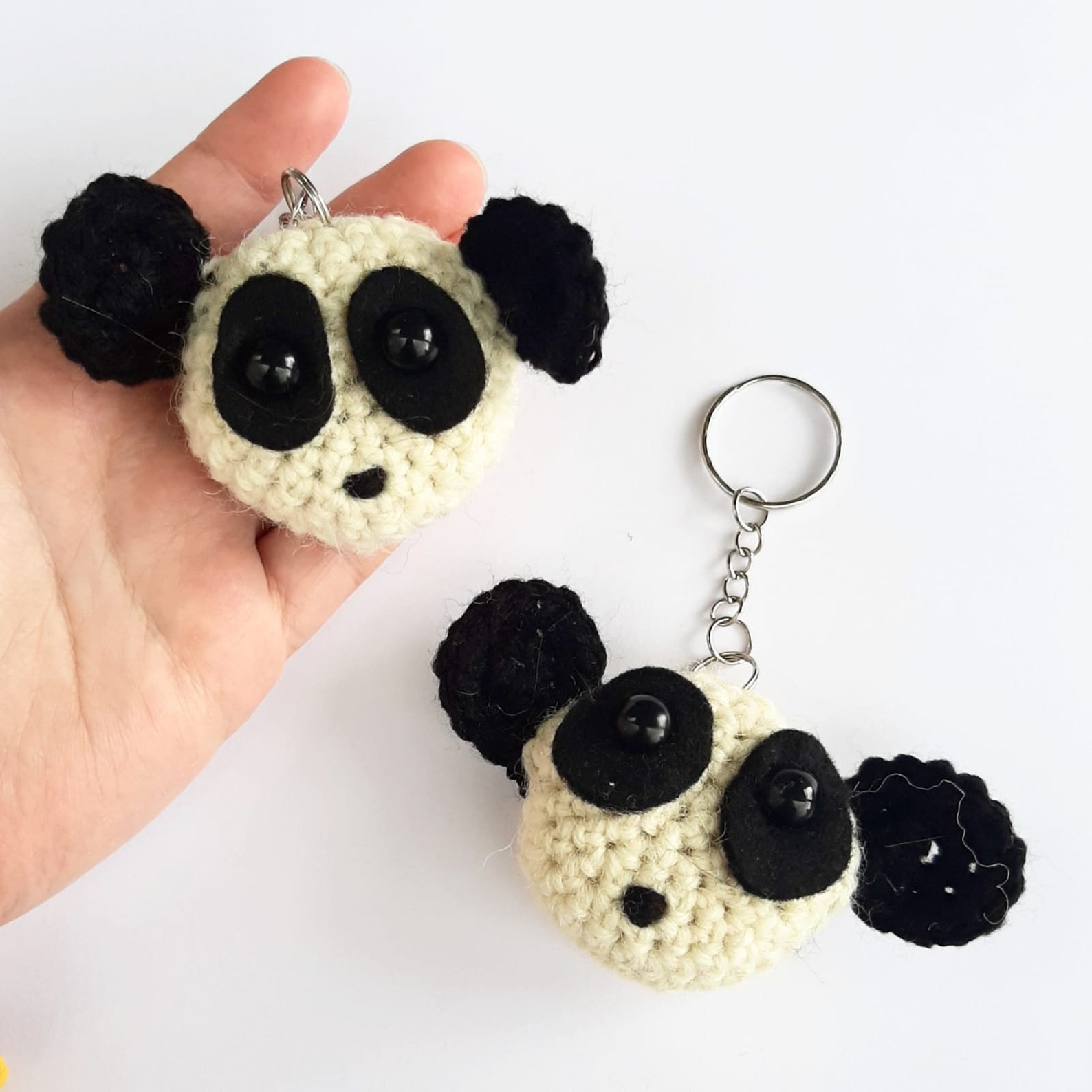 Crochet panda keychain unique gift idea for women cute Etsy