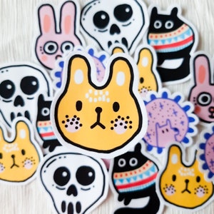 5PCS animal sticker set, trending stickeres, silly gift for friend, kawaii sticker for journaling, sticker bundle, penpal gift, tween girl image 6