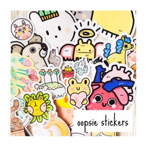 OOPS STICKER PACKUNG | Mystery Stickers Grab Bag, B Grade Sticker Blind Bag, Tieraufkleber für Kinder, Sticker Pack, Fun Oopsie Bundle