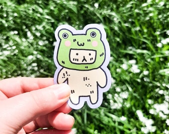 bear sticker for laptop, frog gifts for kids, cute gift for friend who has everything, bear party favors for birthdays, bear gifts for women