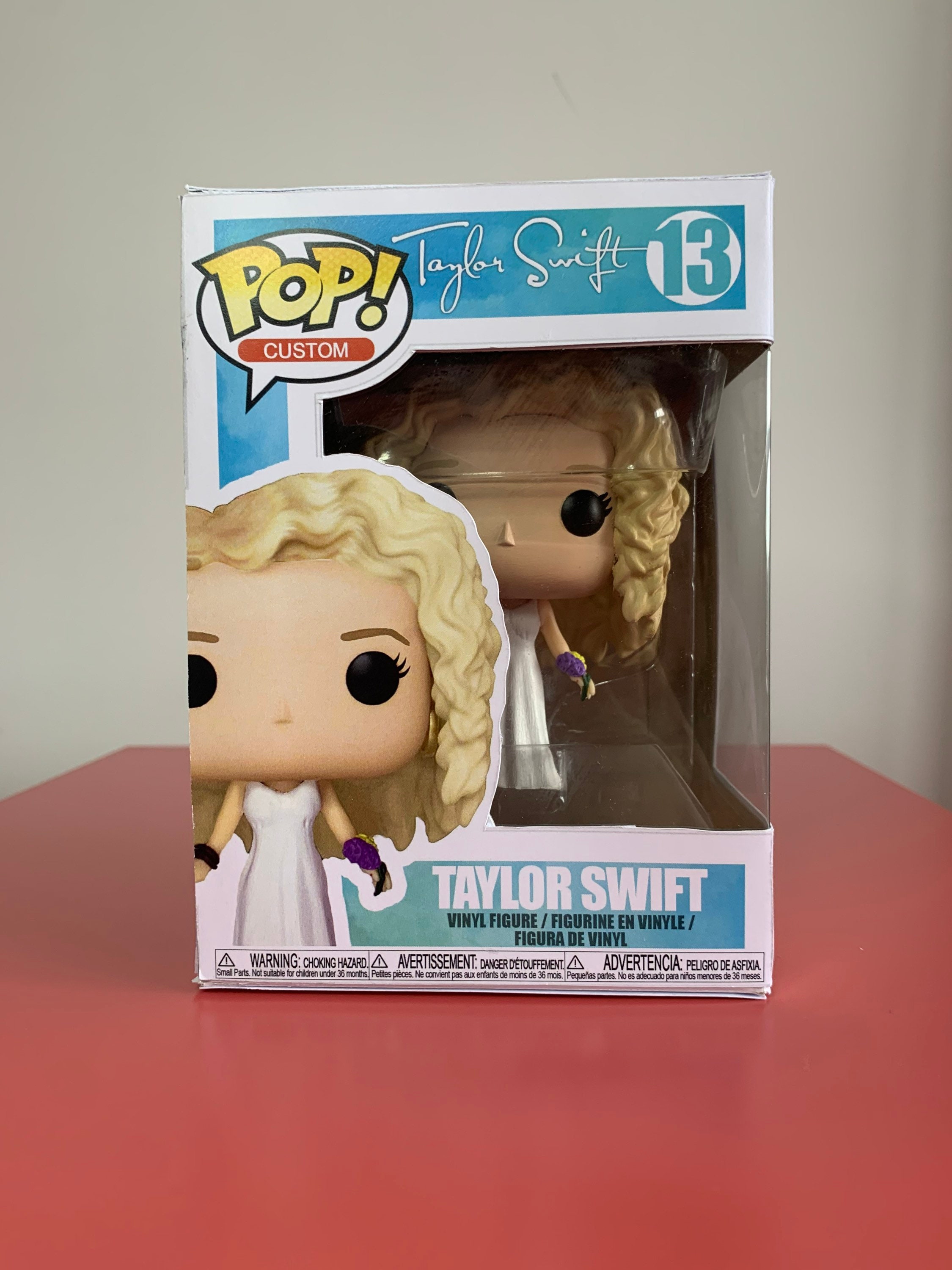 custom taylor swift funko pop, inspired by her ' red era ' on tour ❤️