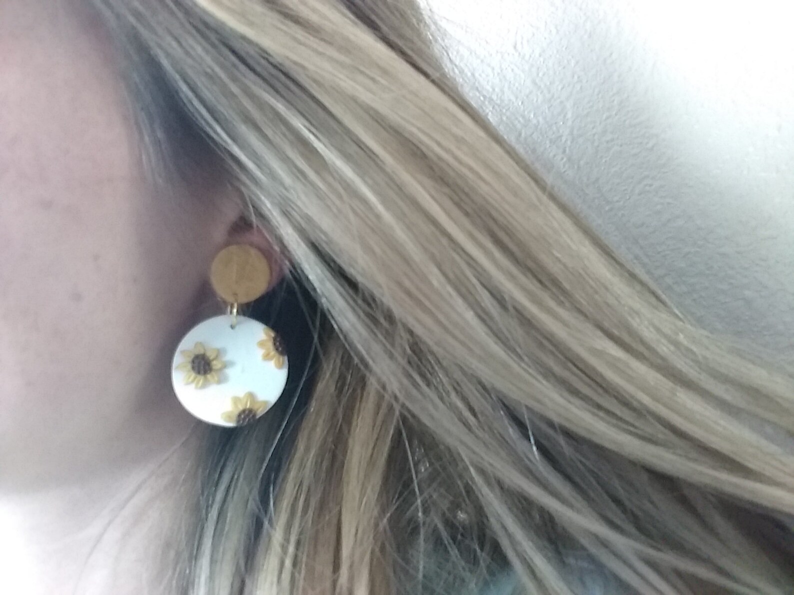 Sunflower Statement Earringsclay Flower Earrings summer Etsy