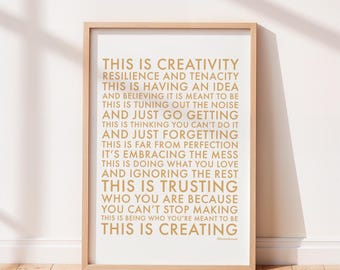 This Is Creativity Framed Art Print