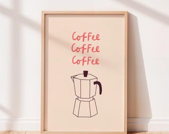 Coffee Lover Moka Pot Framed Art Print