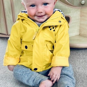 baby yellow rain jacket
