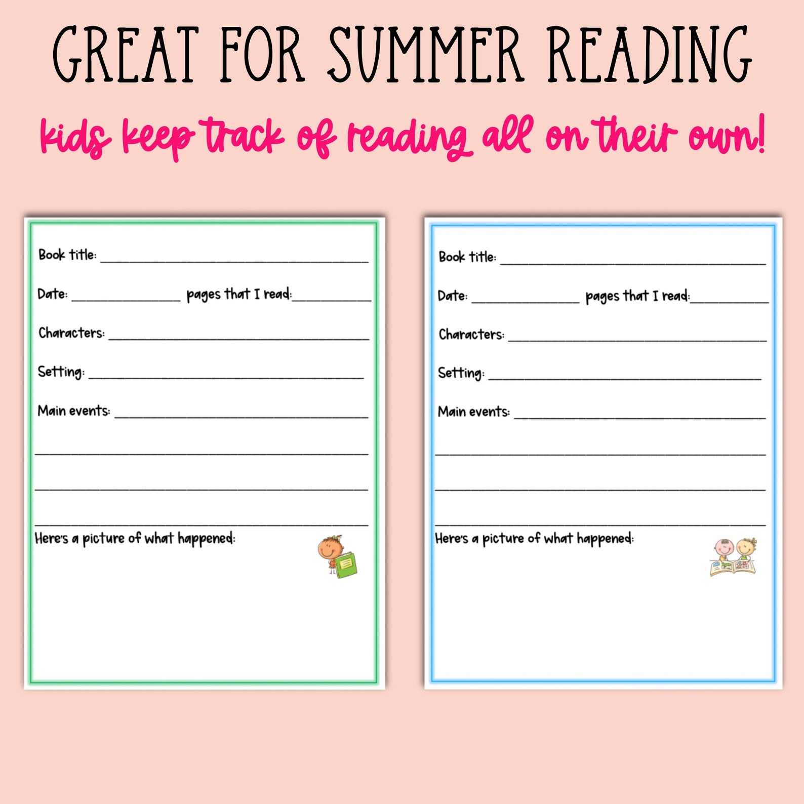 Printable Reading Journal for Kids - Kids Reading Journal - Kids ...