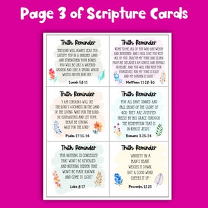 24 Printable Pocket Scriptures | Mini Bible Verse Cards | Daily Scripture Reminders | Learning ...