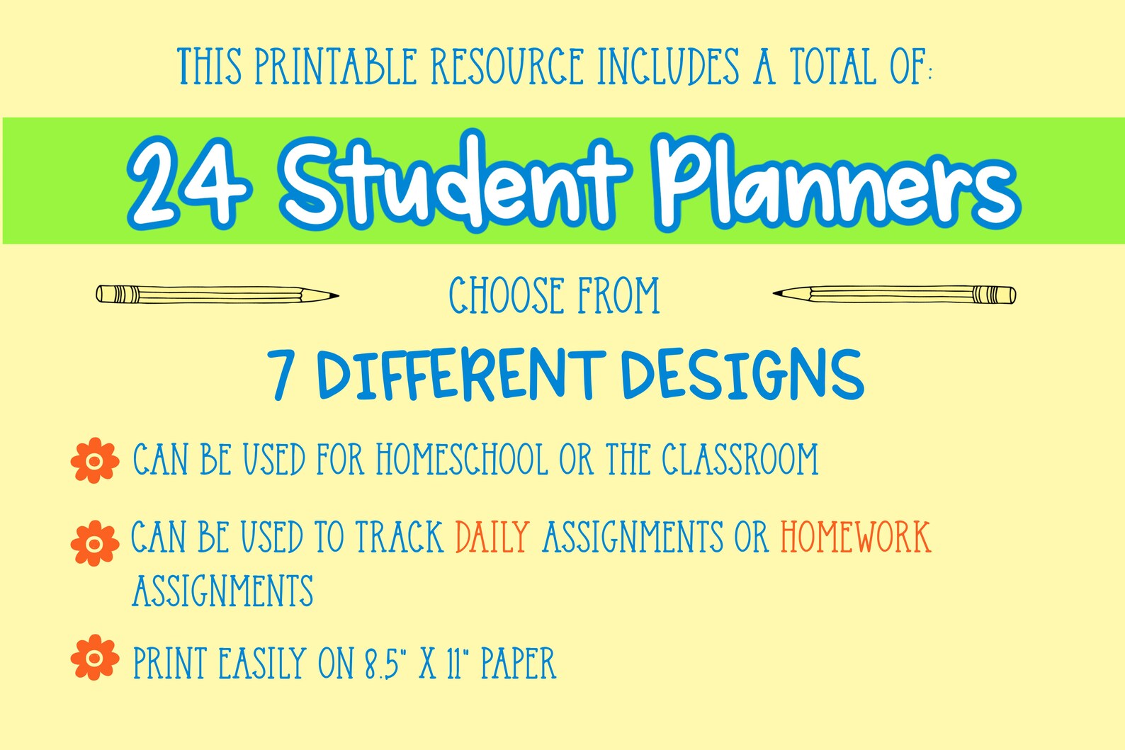 Printable Elementary Student Planner - Homeschool Student Planner ...