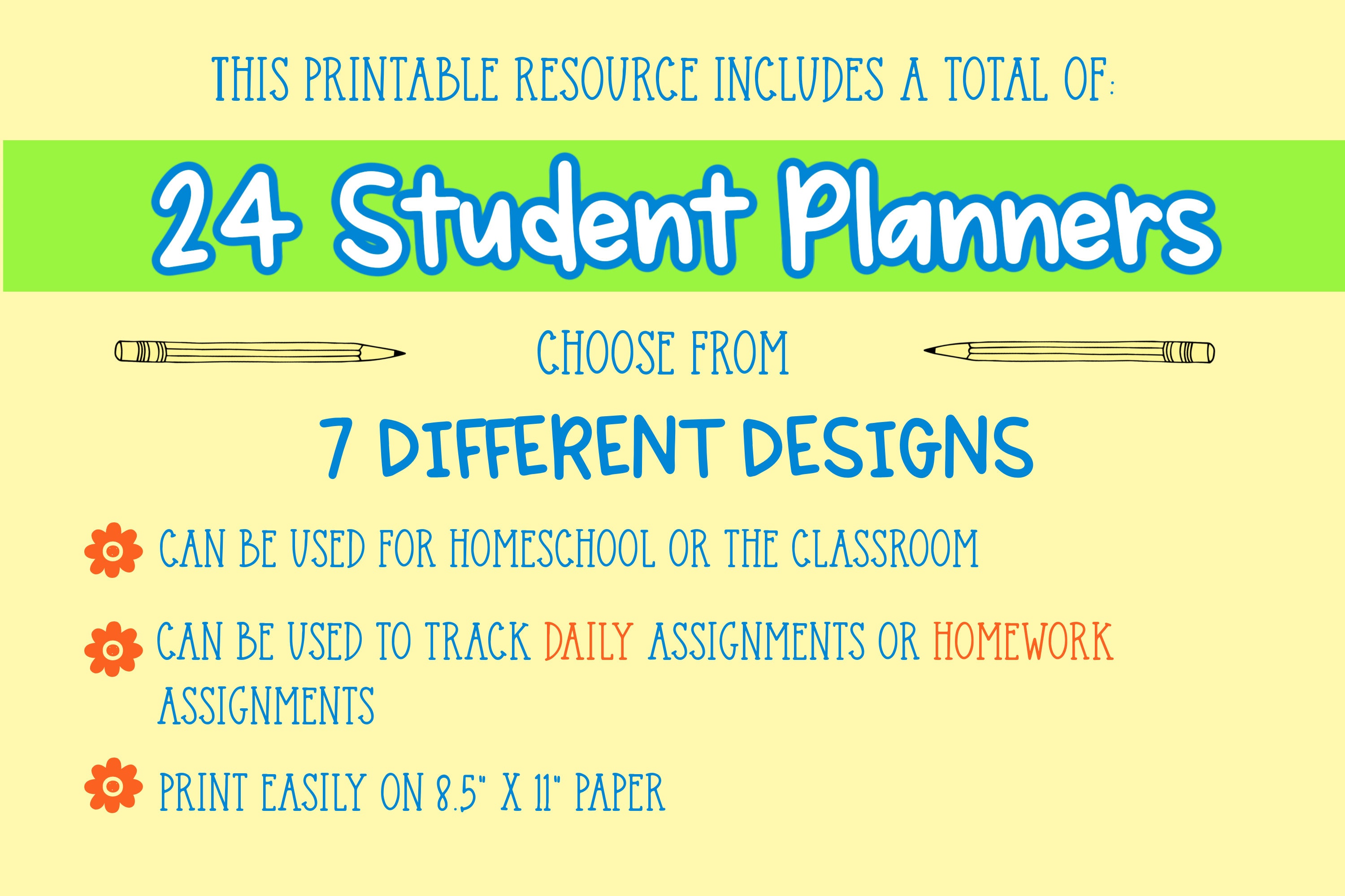 Printable Elementary Student Planner - Homeschool Student Planner ...
