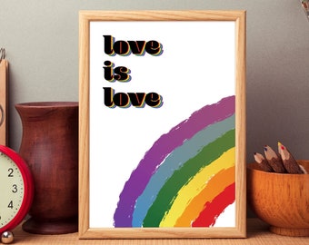 Love is Love LGBTQ+ Print | DIGITAL DOWNLOAD