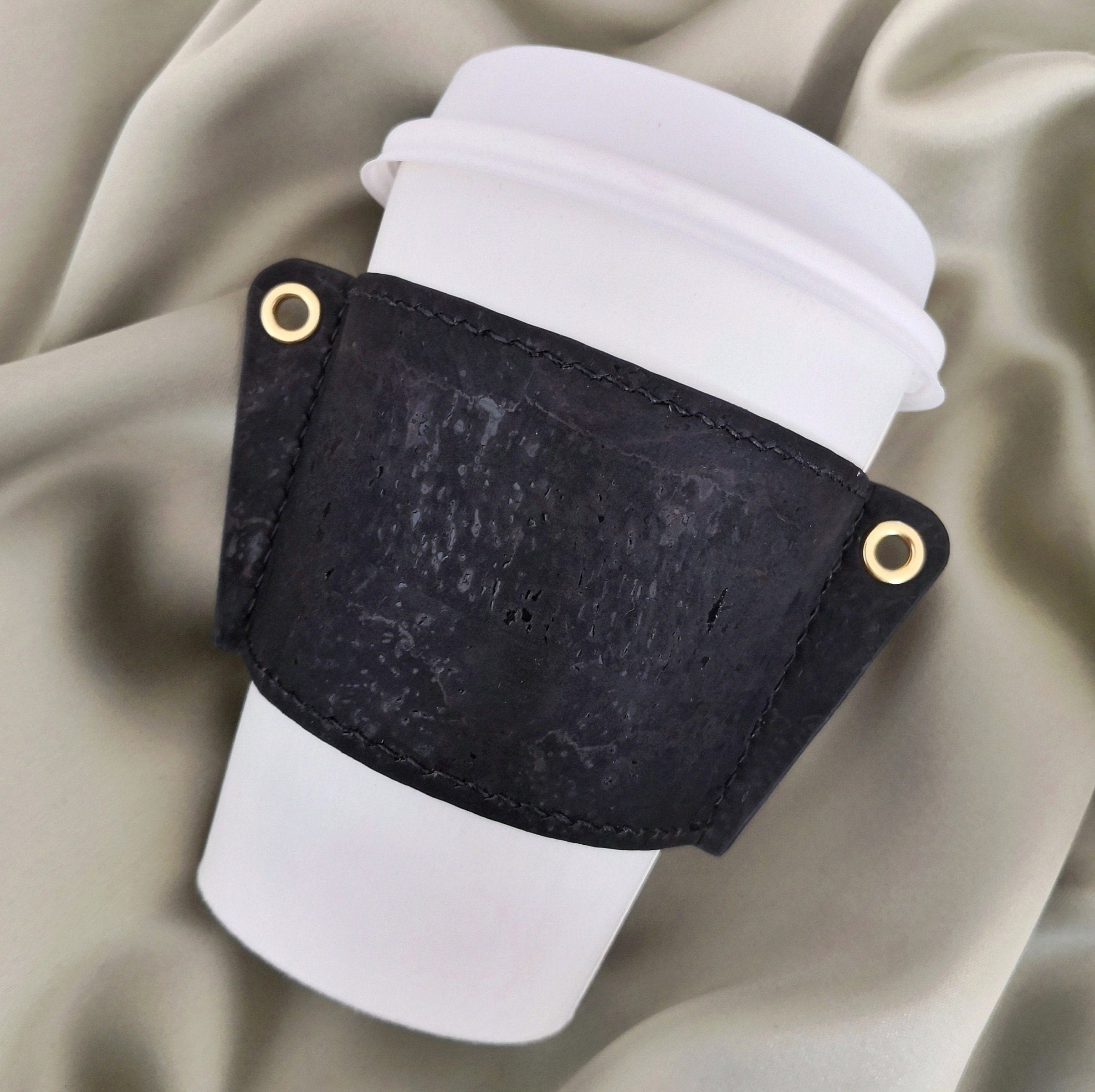 CORK Reusable Coffee Cupholder Handmade Cup Holder Sleeve Etsy