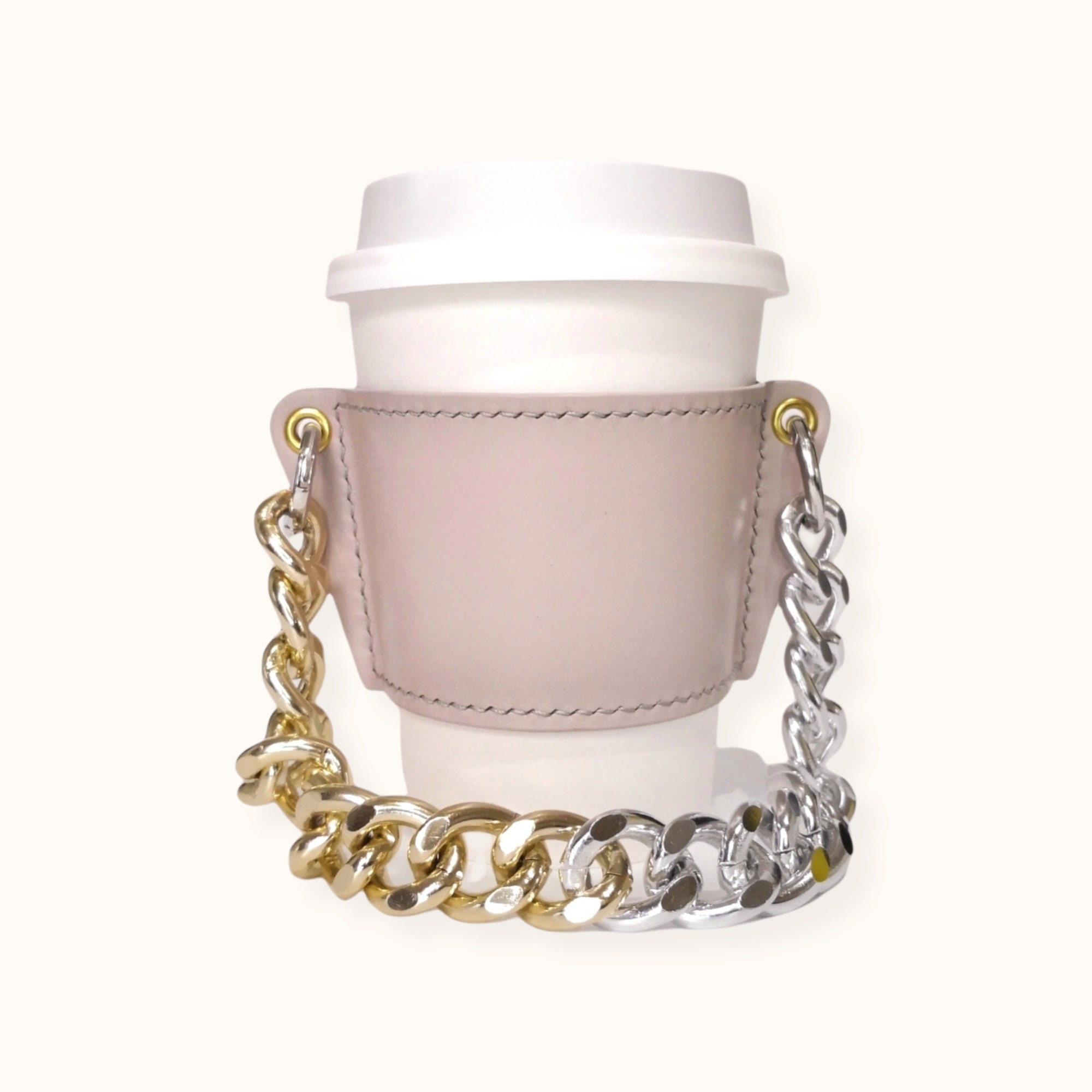 Coffee Cup Sleeve With Chain Strap, Drink Carrier for Coffee