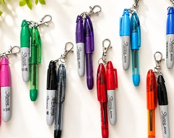 Mini Sharpie & RSVP Pen Keychain, Badge Reel Accessories, Lanyard Accessories