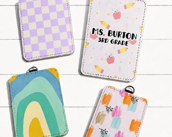 Personalized ID Holder, Custom, For Teachers, Nurses, and Office Staff, Badge Holder