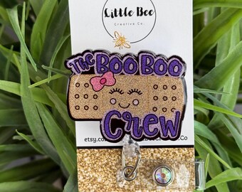 Boo Boo Crew Badge Reel, Gift, Office, Pediatrics, Nurse
